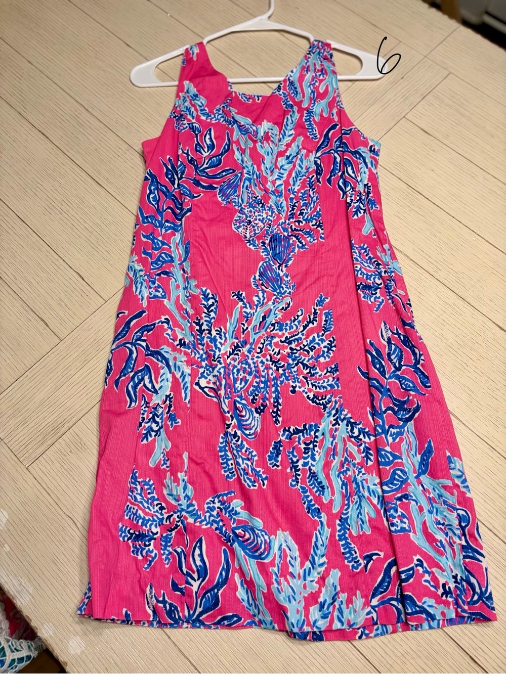 Lilly Pulitzer Hot Pink Tropical Print Sleeveless Mini Dress